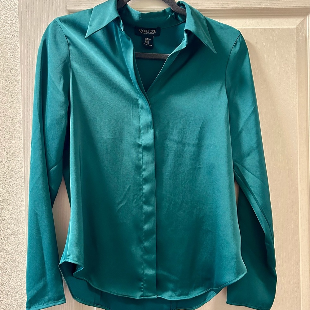Rachel Zoe Emerald Button Down Shirt